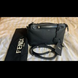 Authentic Fendi By the Way tote bag Small/Medium in Black/ Silver hardware